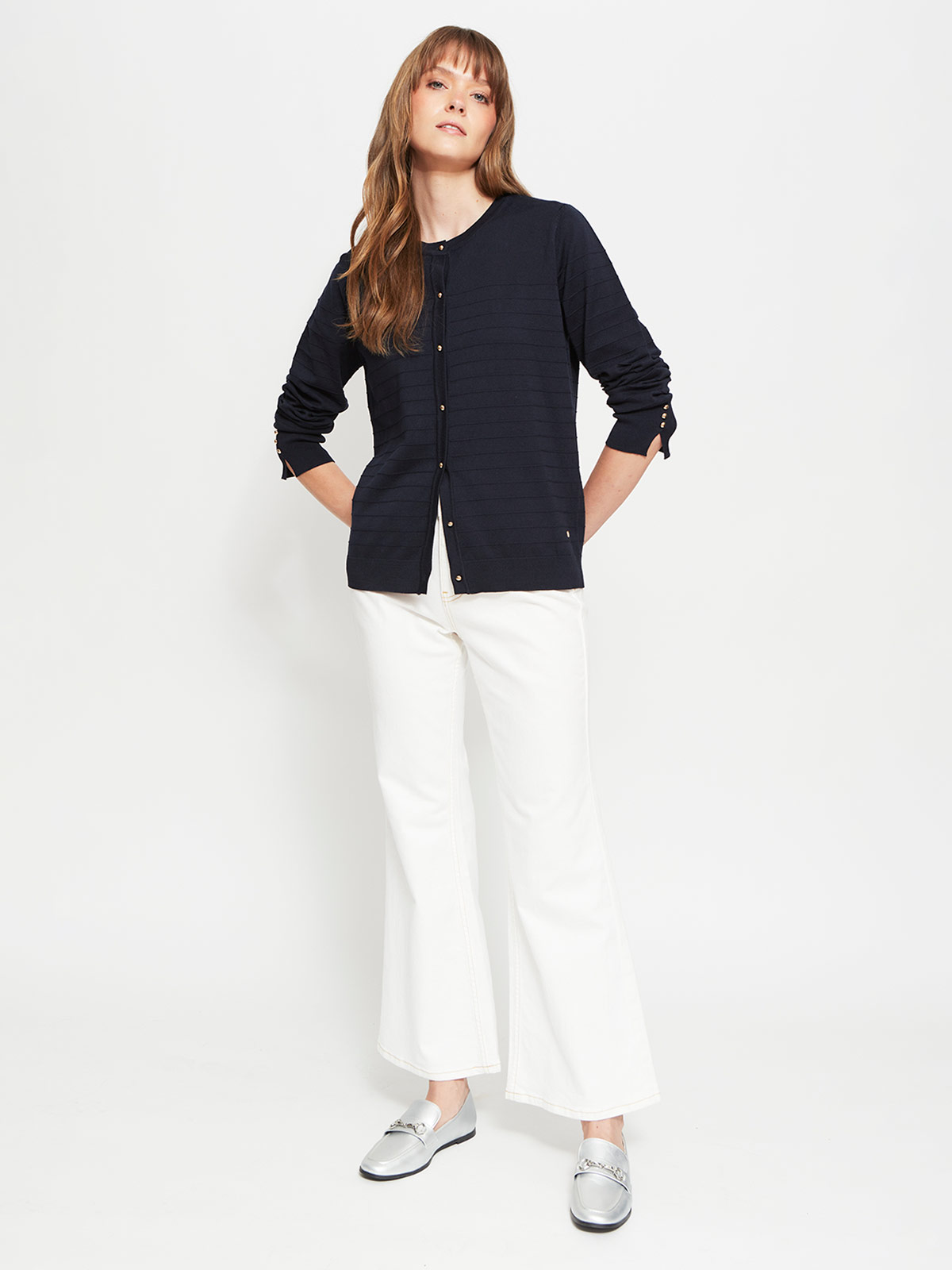 CARDIGAN MUJER CACHAREL BOTONES Y TEXTURA - 4