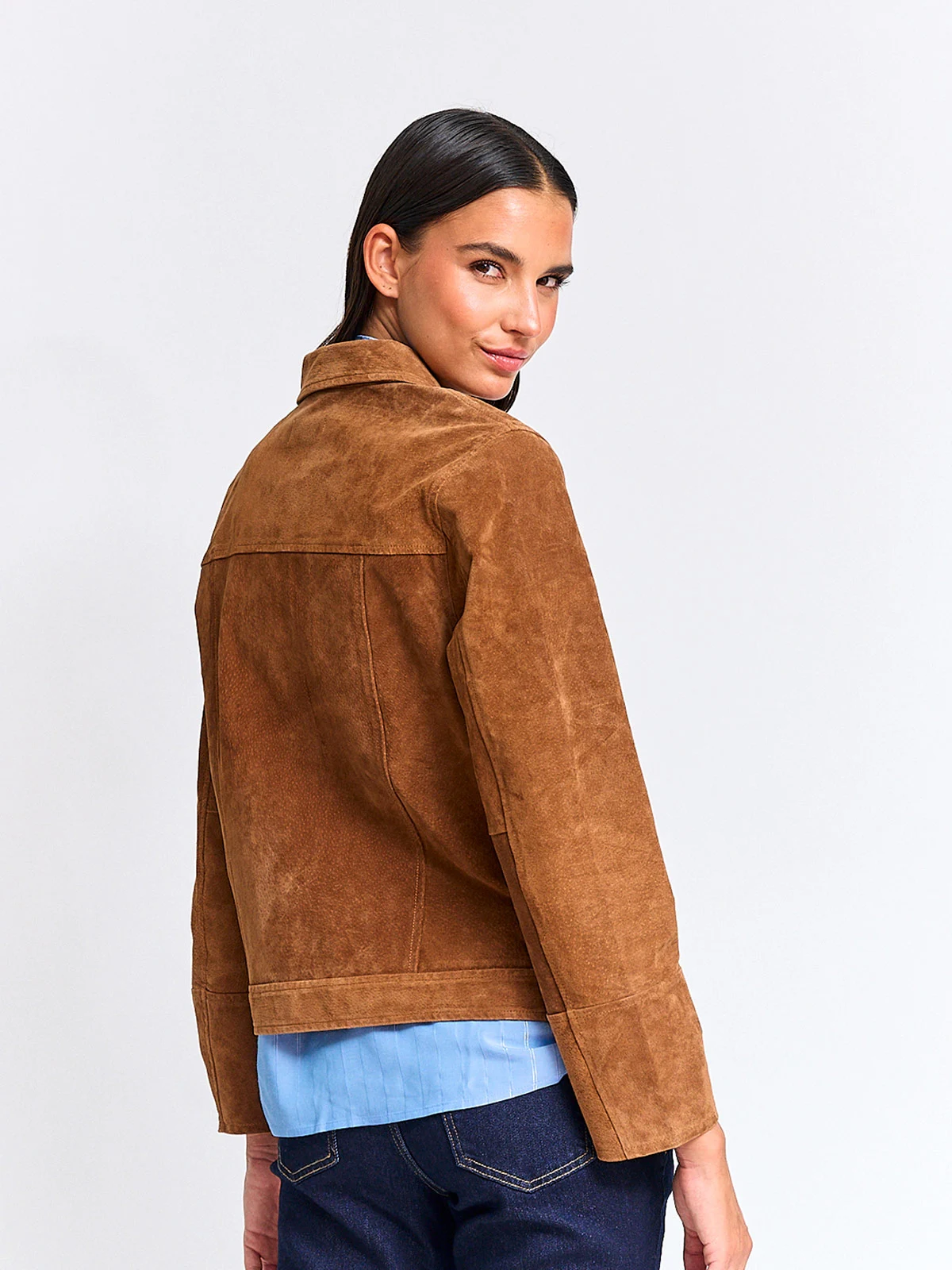CHAQUETA MUJER CACHAREL CUERO BOTONES DORADOS - 2