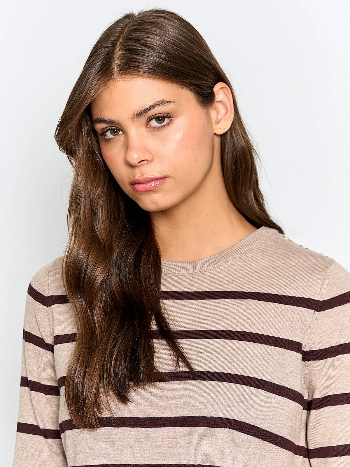 SWEATER MUJER CACHAREL CUELLO REDONDO MANGA LARGA RAYAS - 3
