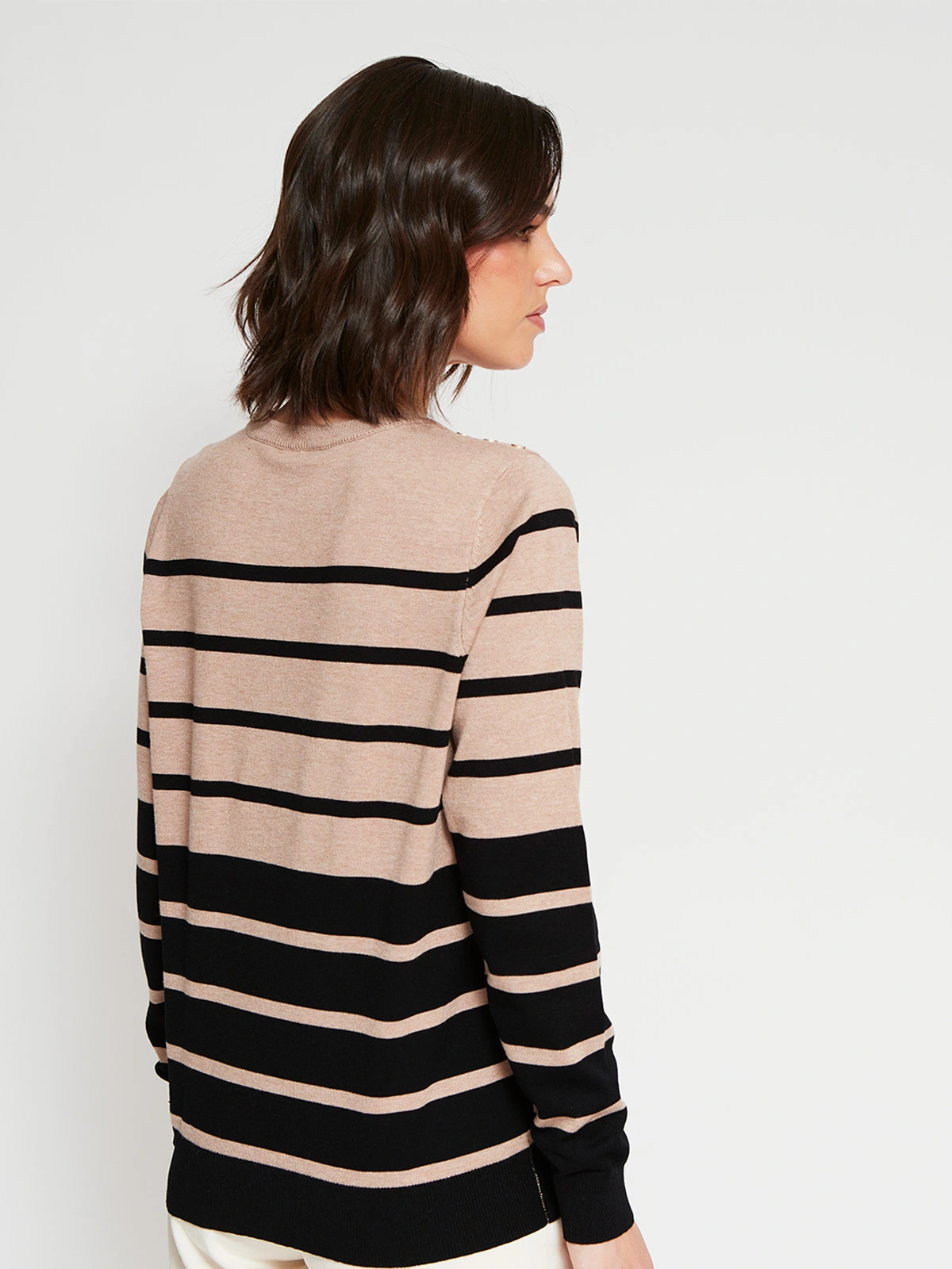 SWEATER MUJER CACHAREL CUELLO REDONDO MANGA LARGA RAYAS - 2