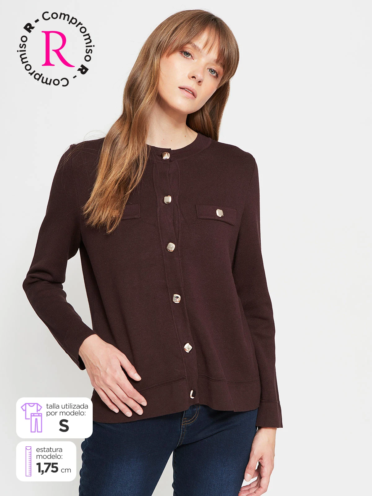 CARDIGAN MUJER CACHAREL BOTONES - 1