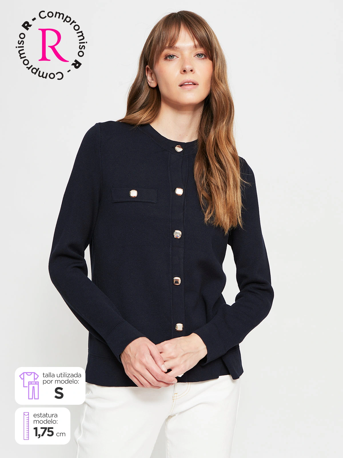 CARDIGAN MUJER CACHAREL BOTONES - 1