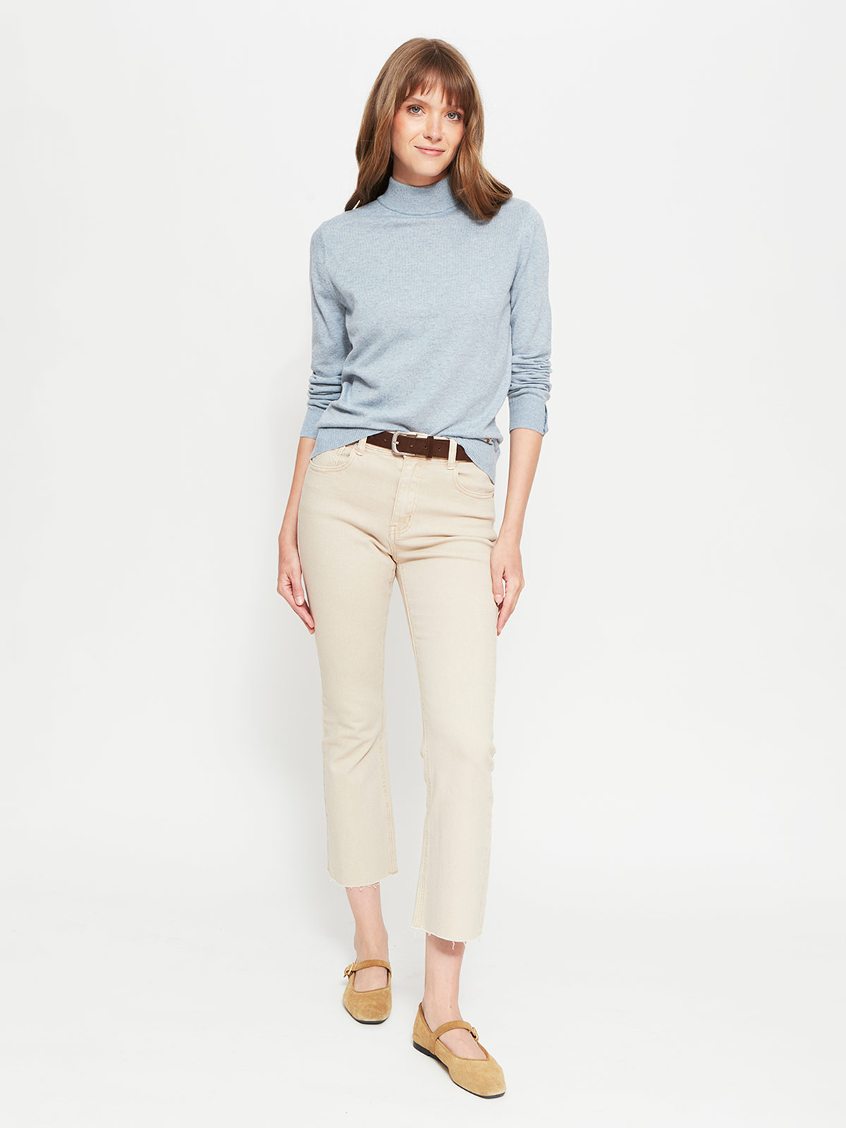 SWEATER MUJER CACHAREL LANA CUELLO ALTO MANGA LARGA - 4