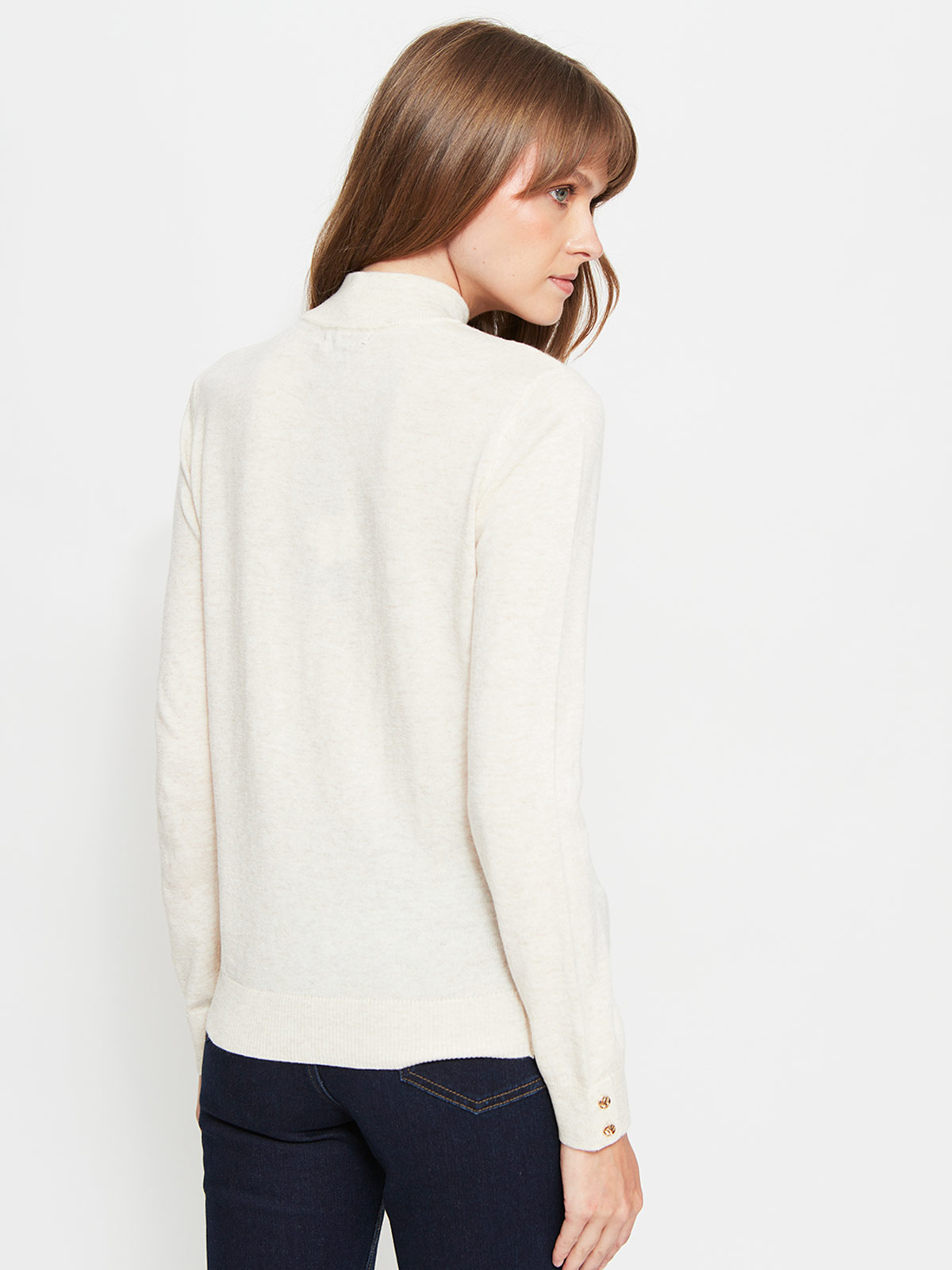 SWEATER MUJER CACHAREL LANA CUELLO ALTO MANGA LARGA - 2