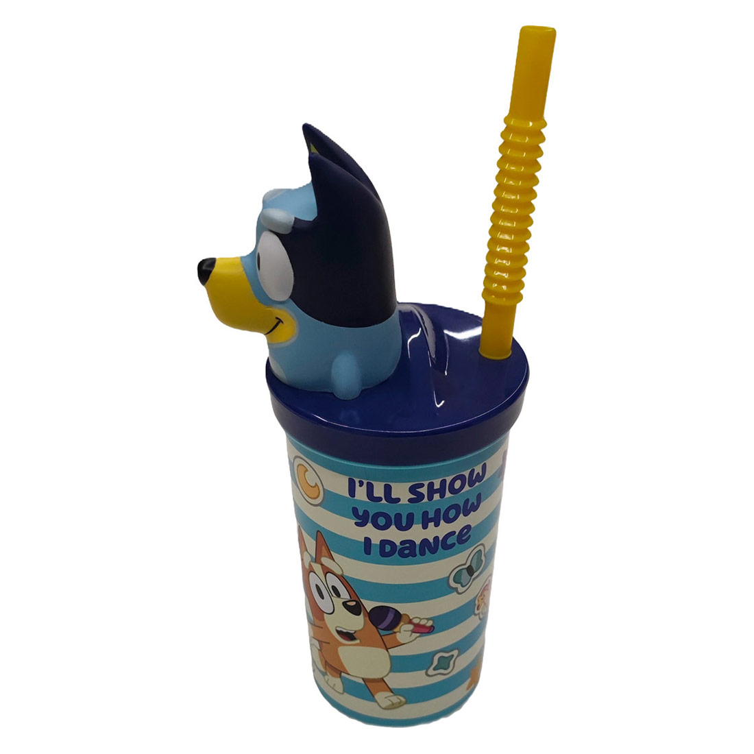 VASO BOMBILLA 3D 360ML BLUEY - 3