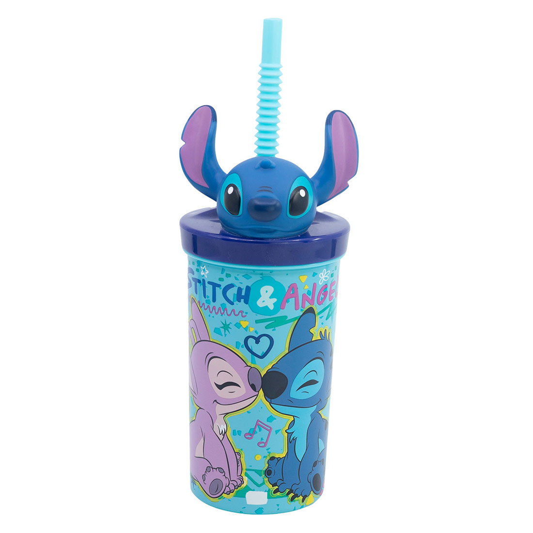 VASO BOMBILLA 3D 360ML STITCH - 1