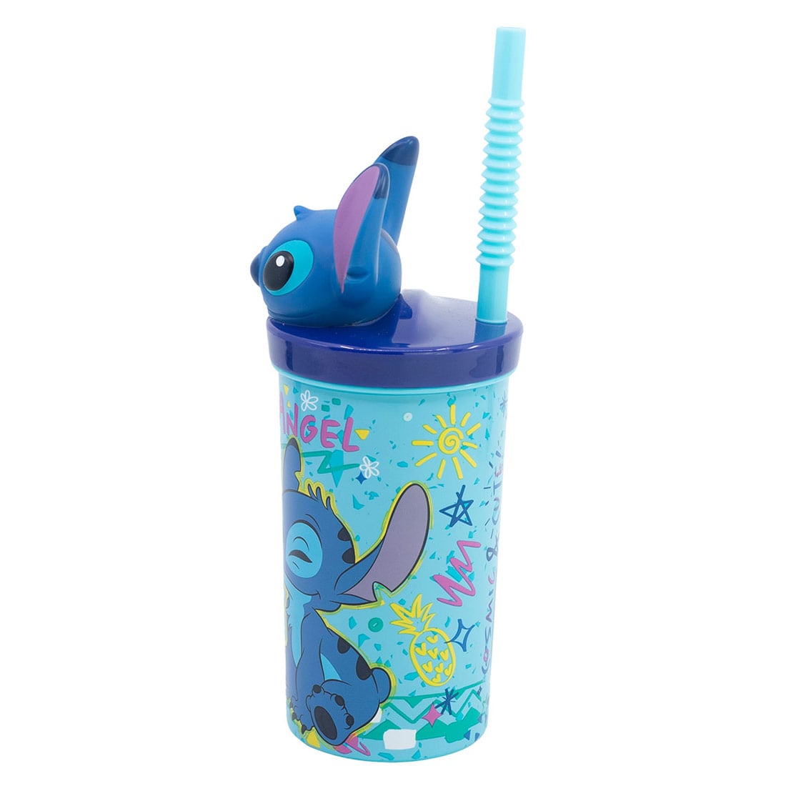 VASO BOMBILLA 3D 360ML STITCH - 2