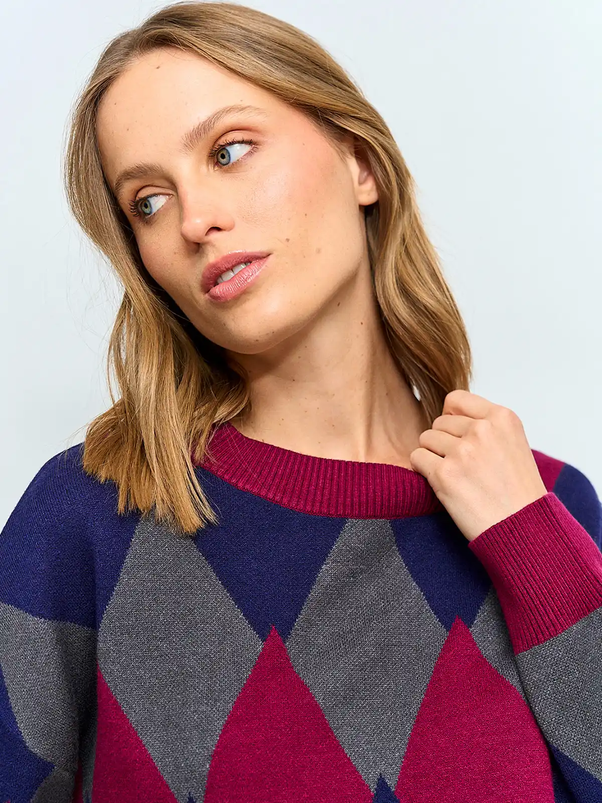 SWEATER MUJER REGATTA MANGA LARGA ROMBOS - 3