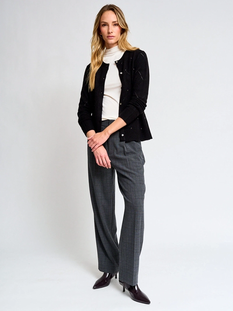 CARDIGAN MUJER CACHAREL LANA CUELLO REDONDO - 4