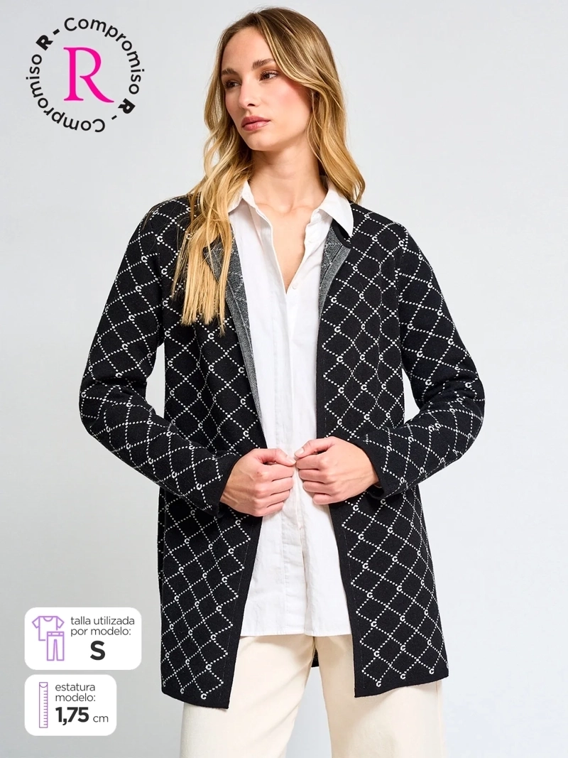 CARDIGAN MUJER CACHAREL LARGO - 1