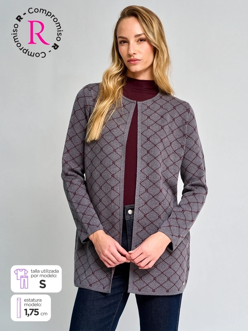 CARDIGAN MUJER CACHAREL LARGO - 1