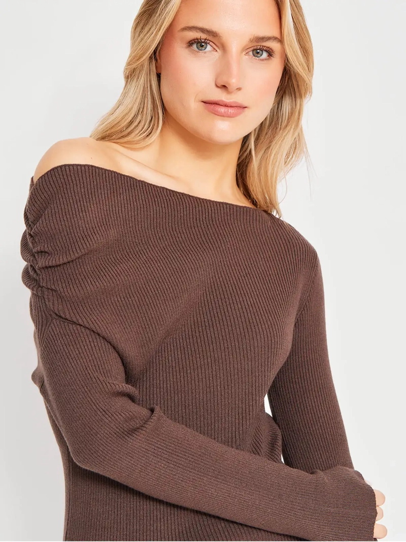 POLERA MUJER INDEX MANGA LARGA ASIMÉTRICA - 3