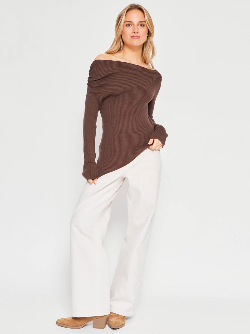 POLERA MUJER INDEX MANGA LARGA ASIMÉTRICA - 4