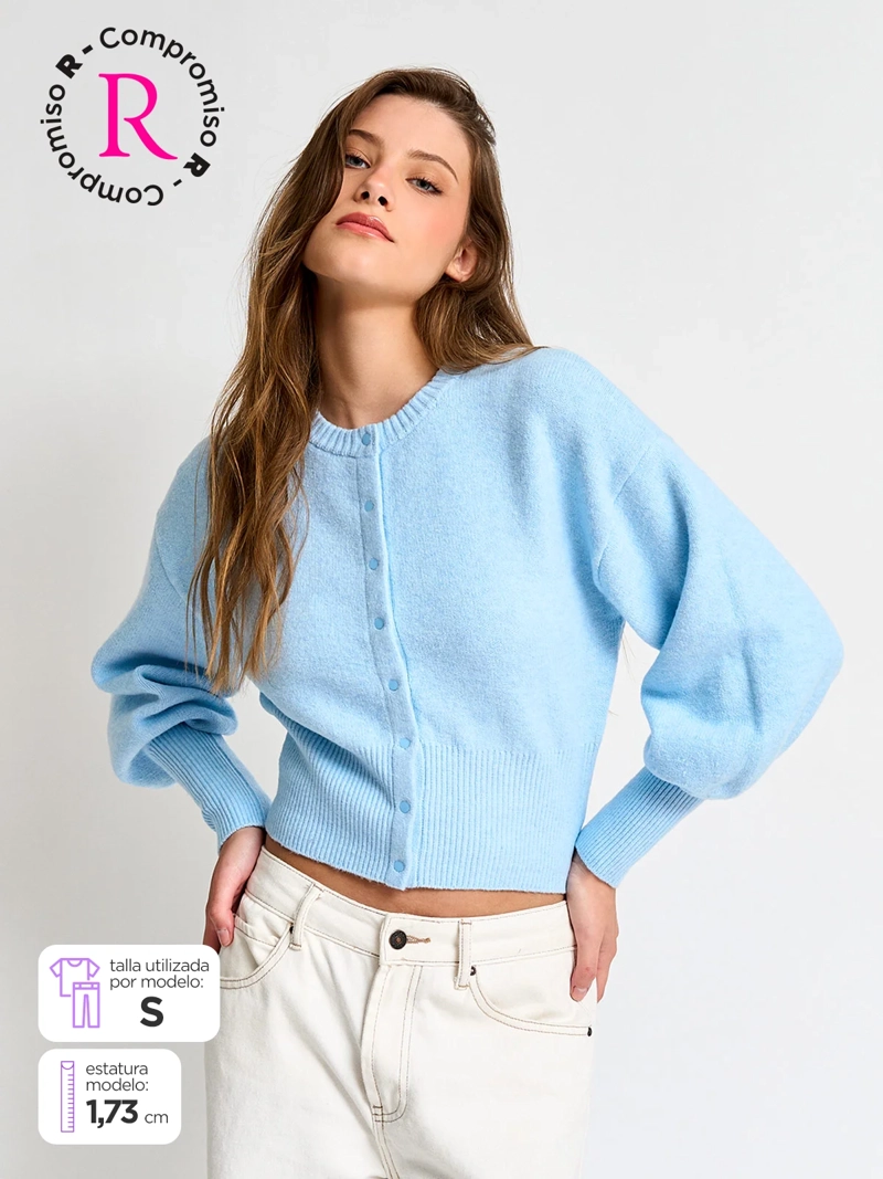 SWEATER MUJER INDEX MANGA LARGA GLOBO