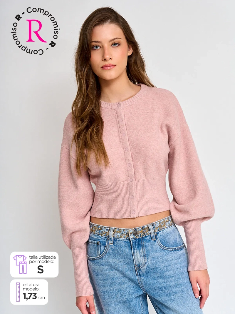 SWEATER MUJER INDEX MANGA LARGA GLOBO