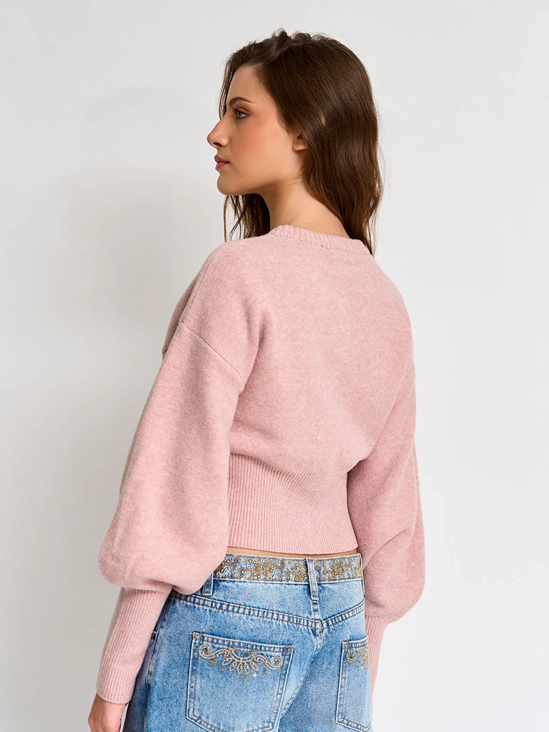 SWEATER MUJER INDEX MANGA LARGA GLOBO - 2