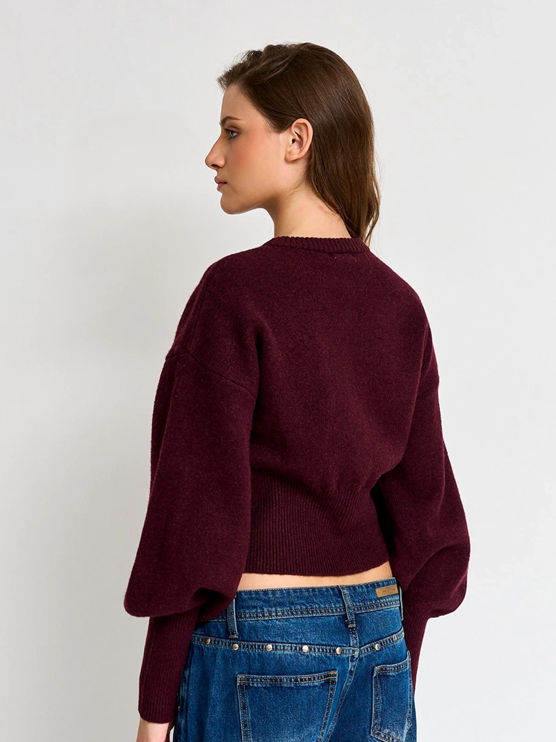 SWEATER MUJER INDEX MANGA LARGA GLOBO - 2