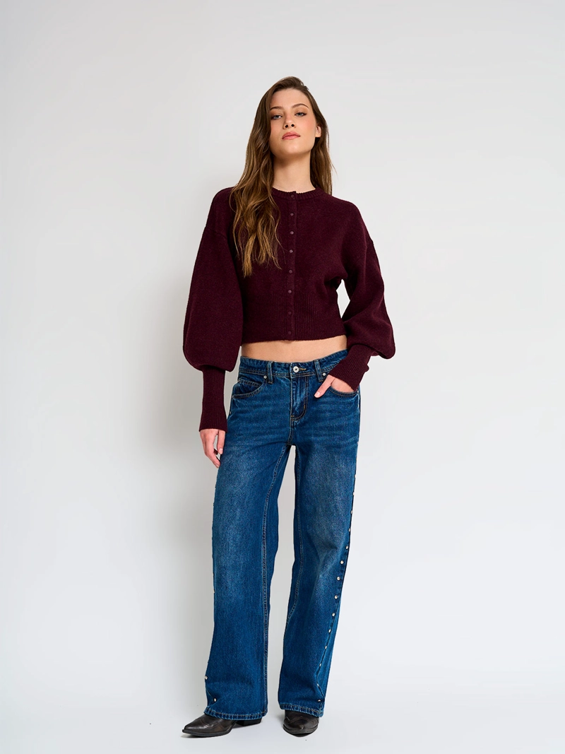 SWEATER MUJER INDEX MANGA LARGA GLOBO - 4