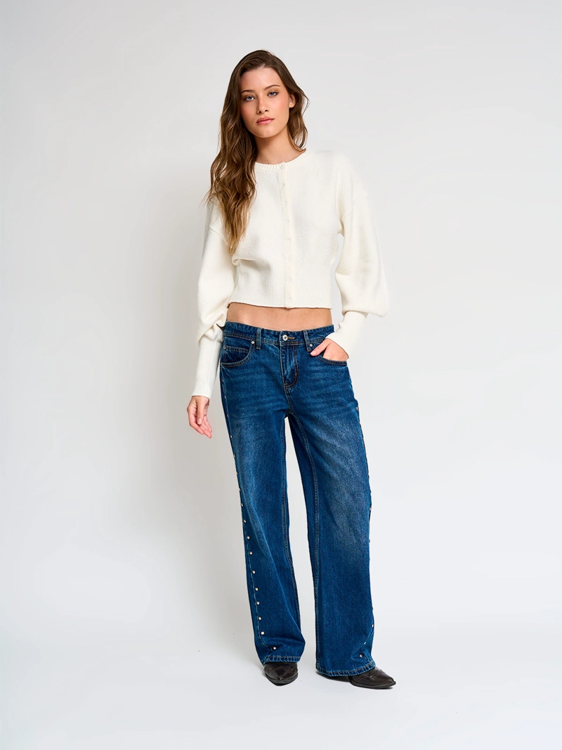 SWEATER MUJER INDEX MANGA LARGA GLOBO - 4