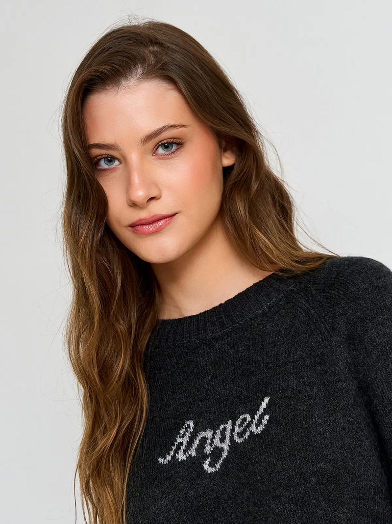 SWEATER MUJER INDEX MANGA LARGA APLICACIONES - 3