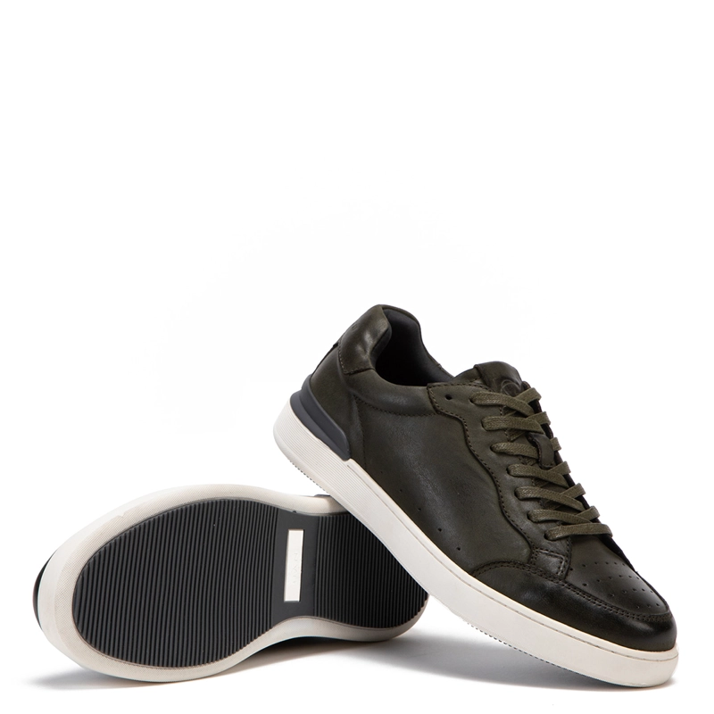 ZAPATILLAS HOMBRE GUANTE CASUALES VERDE BROOME CUERO  - 5