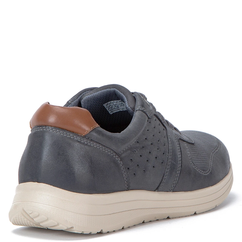 ZAPATILLAS HOMBRE GUANTE CASUALES GRIS CALCUTA CUERO  - 4
