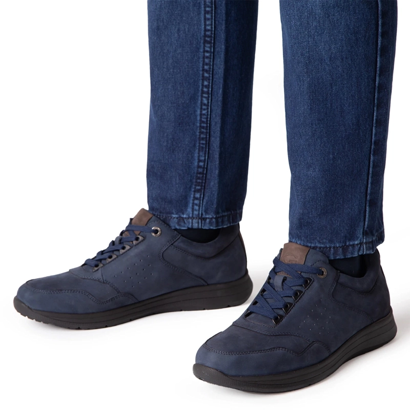 ZAPATILLAS HOMBRE GUANTE CASUALES AZUL CALCUTA CUERO  - 2
