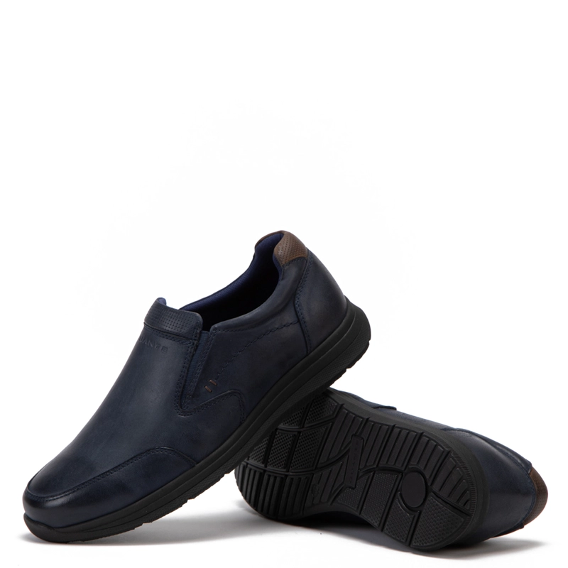ZAPATILLAS HOMBRE GUANTE CASUALES AZUL CALCUTA CUERO  - 4