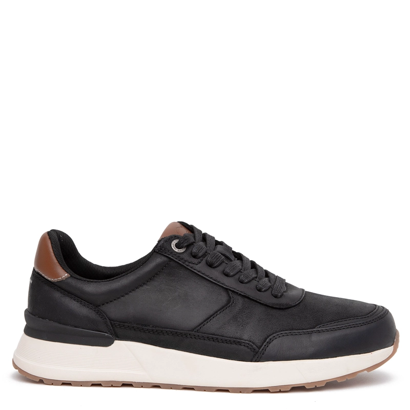 ZAPATILLAS HOMBRE GUANTE CASUALES NEGRO KIOTO CUERO  - 1