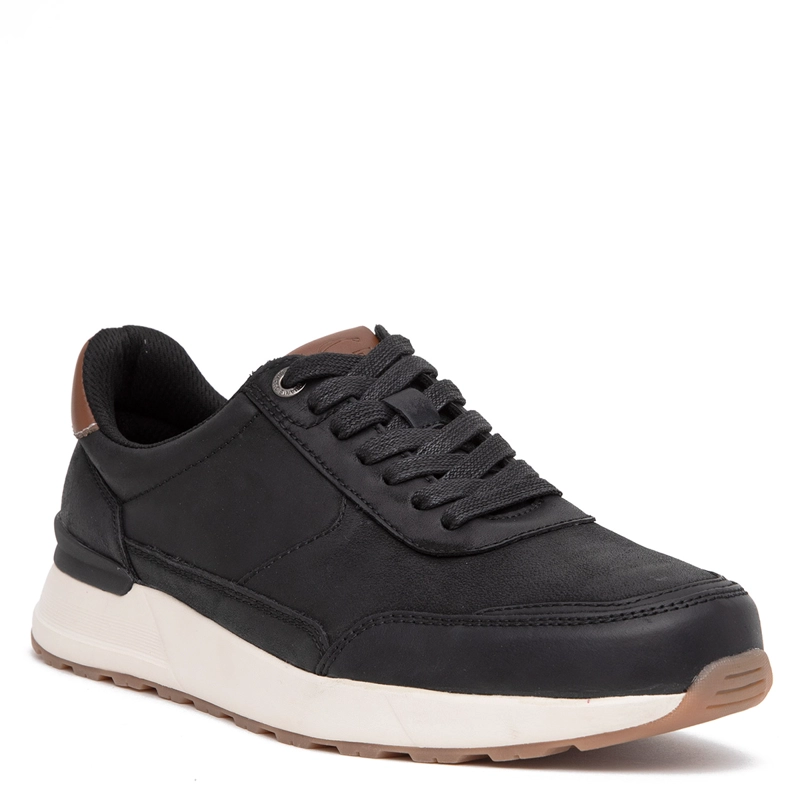 ZAPATILLAS HOMBRE GUANTE CASUALES NEGRO KIOTO CUERO  - 3