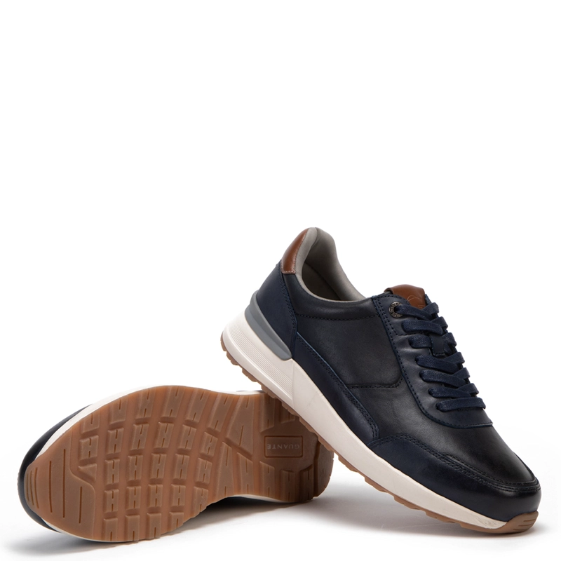 ZAPATILLAS HOMBRE GUANTE CASUALES AZUL KIOTO CUERO  - 5