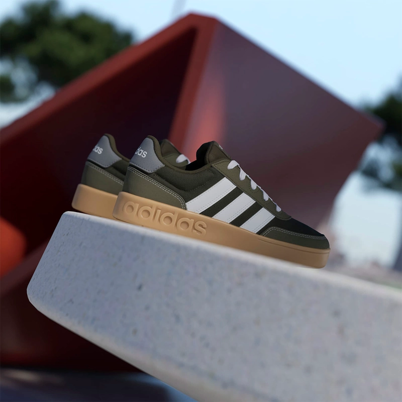 ZAPATILLAS NIÑO ADIDAS CASUALES OLIVA BREAKBASE J - 13