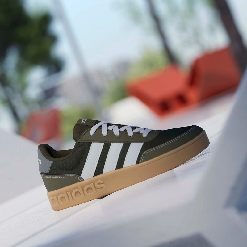 ZAPATILLAS NIÑO ADIDAS CASUALES OLIVA BREAKBASE J - 10
