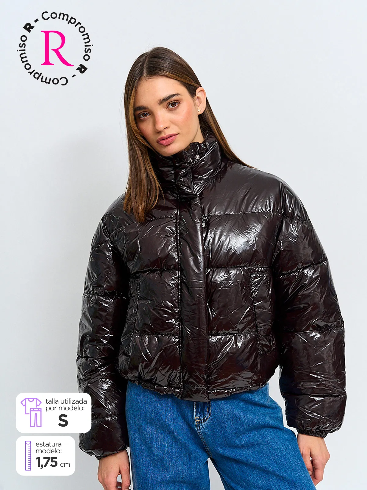 PARKA MUJER INDEX CORTA BRILLANTE - 1