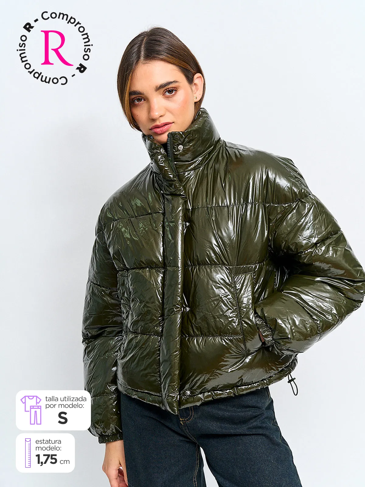 PARKA MUJER INDEX CORTA BRILLANTE - 1