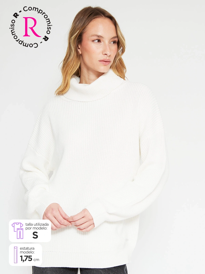 SWEATER MUJER AEROPOSTALE ALGODÓN CUELLO ALTO