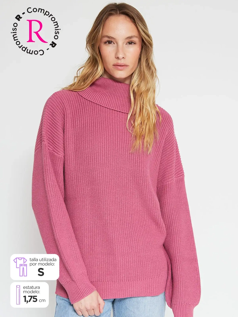 SWEATER MUJER AEROPOSTALE ALGODÓN CUELLO ALTO - 1