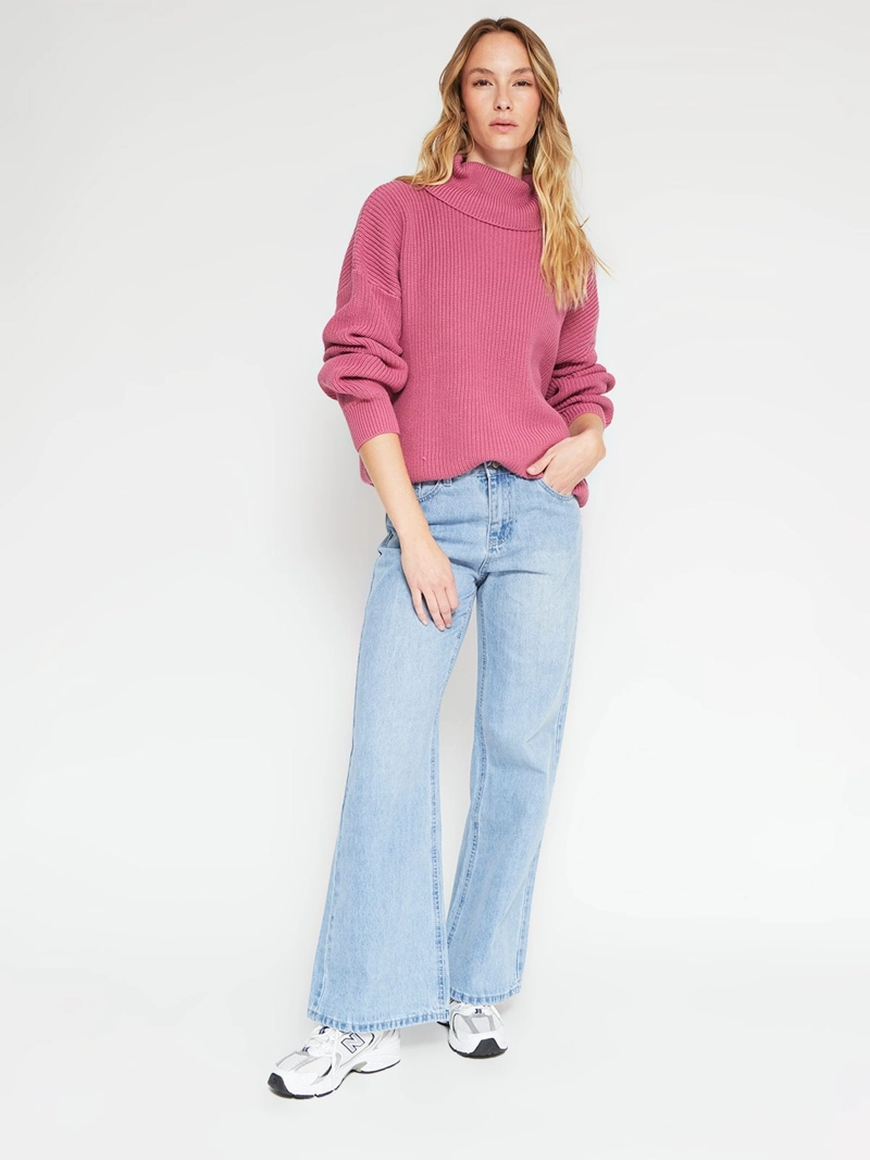 SWEATER MUJER AEROPOSTALE ALGODÓN CUELLO ALTO - 4