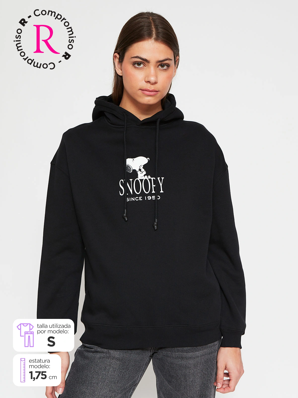POLERÓN MUJER INDEX ALGODÓN MANGA LARGA SNOOPY - 1