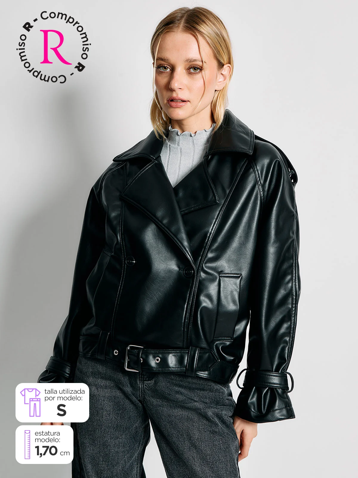 CHAQUETA MUJER INDEX TRENCH EFECTO PIEL - 1