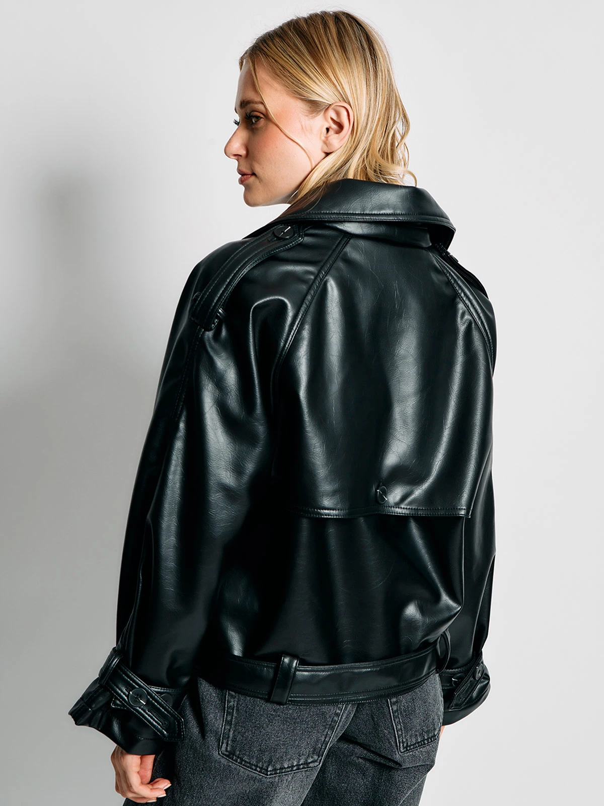 CHAQUETA MUJER INDEX TRENCH EFECTO PIEL - 2