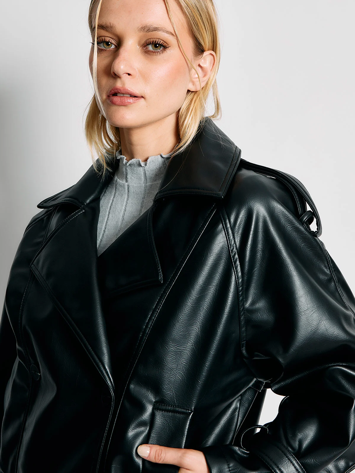 CHAQUETA MUJER INDEX TRENCH EFECTO PIEL - 3