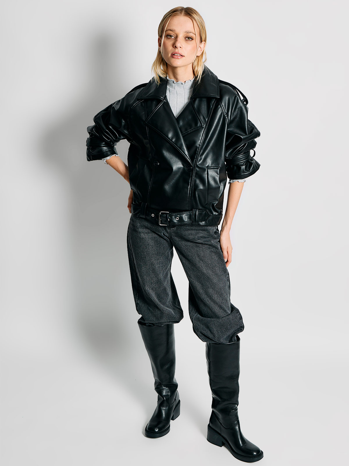 CHAQUETA MUJER INDEX TRENCH EFECTO PIEL - 4