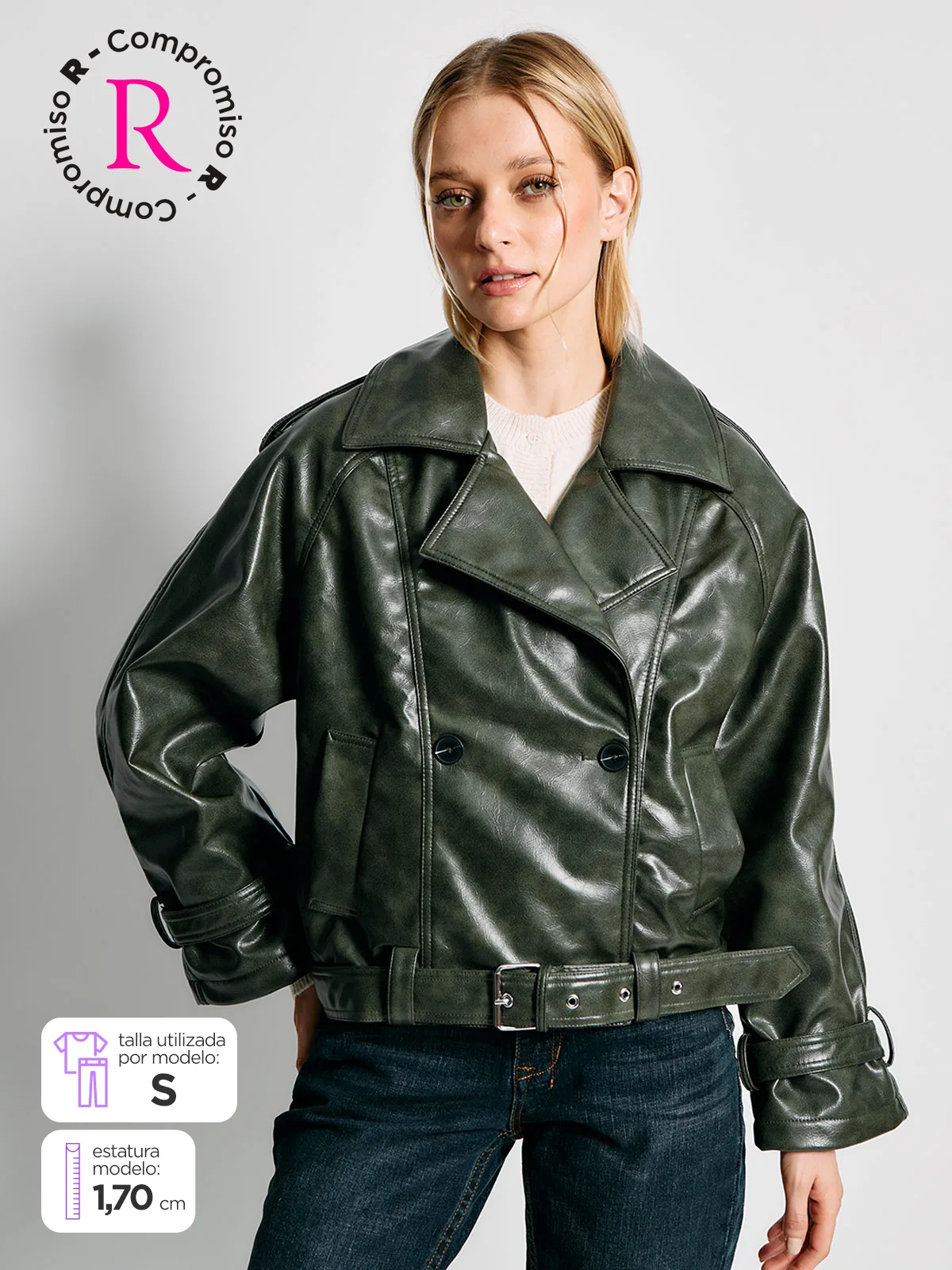CHAQUETA MUJER INDEX TRENCH EFECTO PIEL - 1