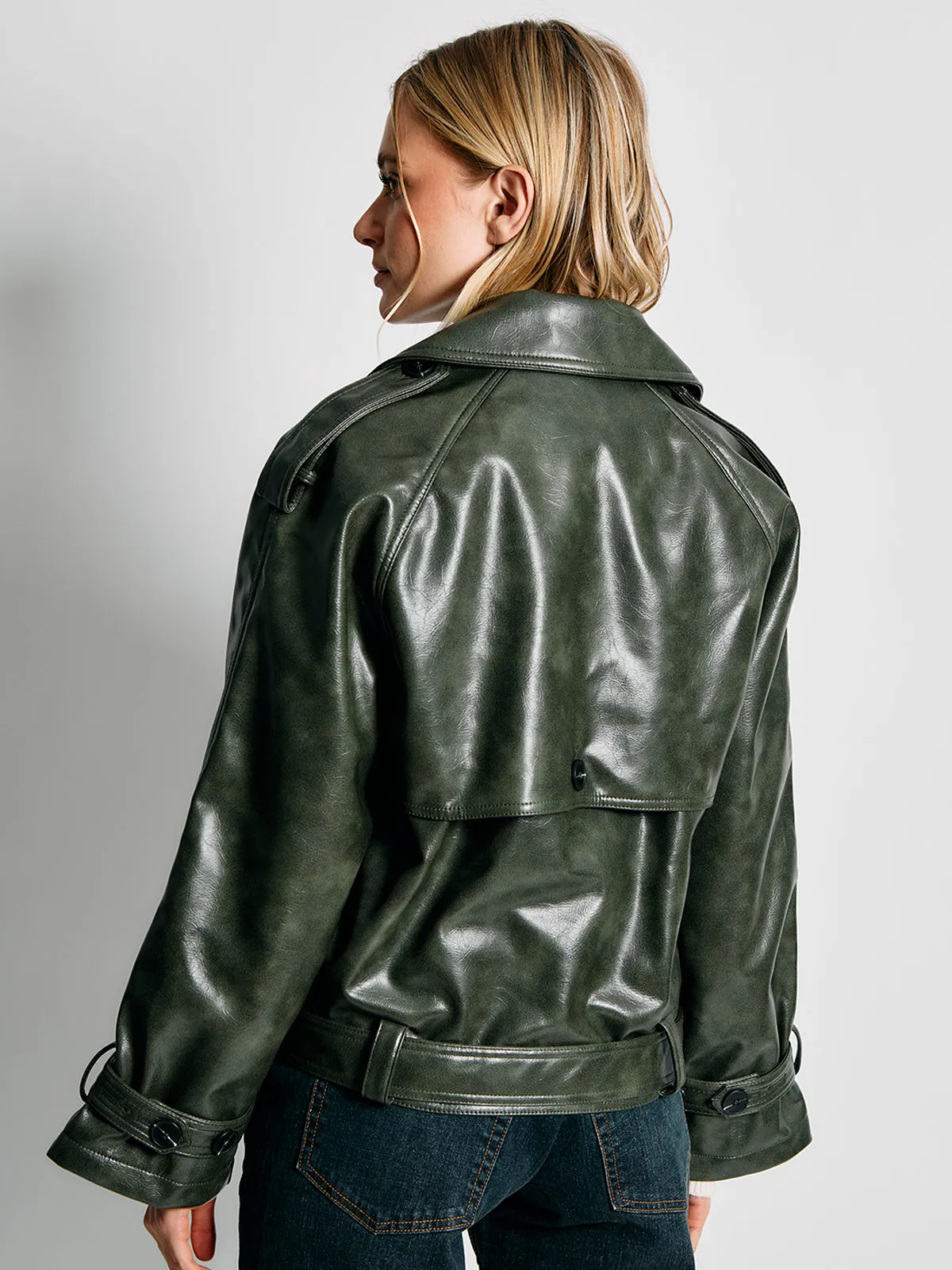 CHAQUETA MUJER INDEX TRENCH EFECTO PIEL - 2