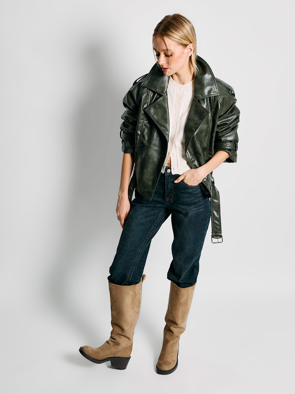 CHAQUETA MUJER INDEX TRENCH EFECTO PIEL - 4