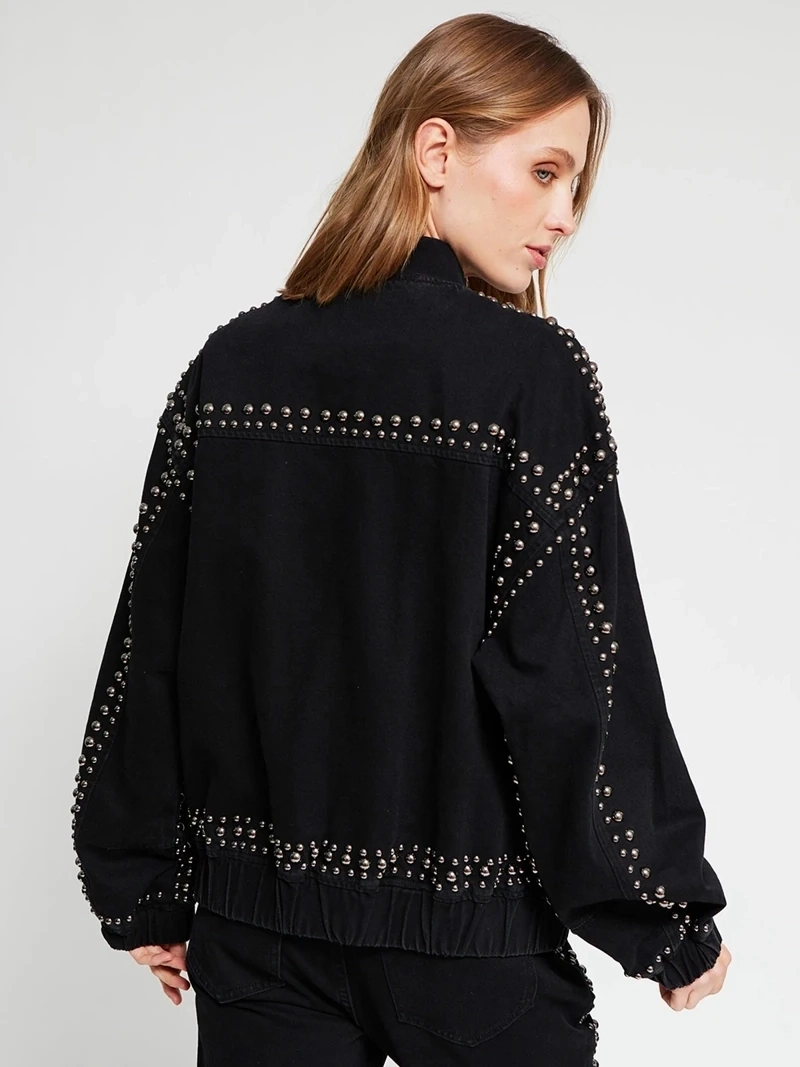 CHAQUETA MUJER MARIA CHER X MARQUIS ALGODÓN BOMBER TACHAS - 4