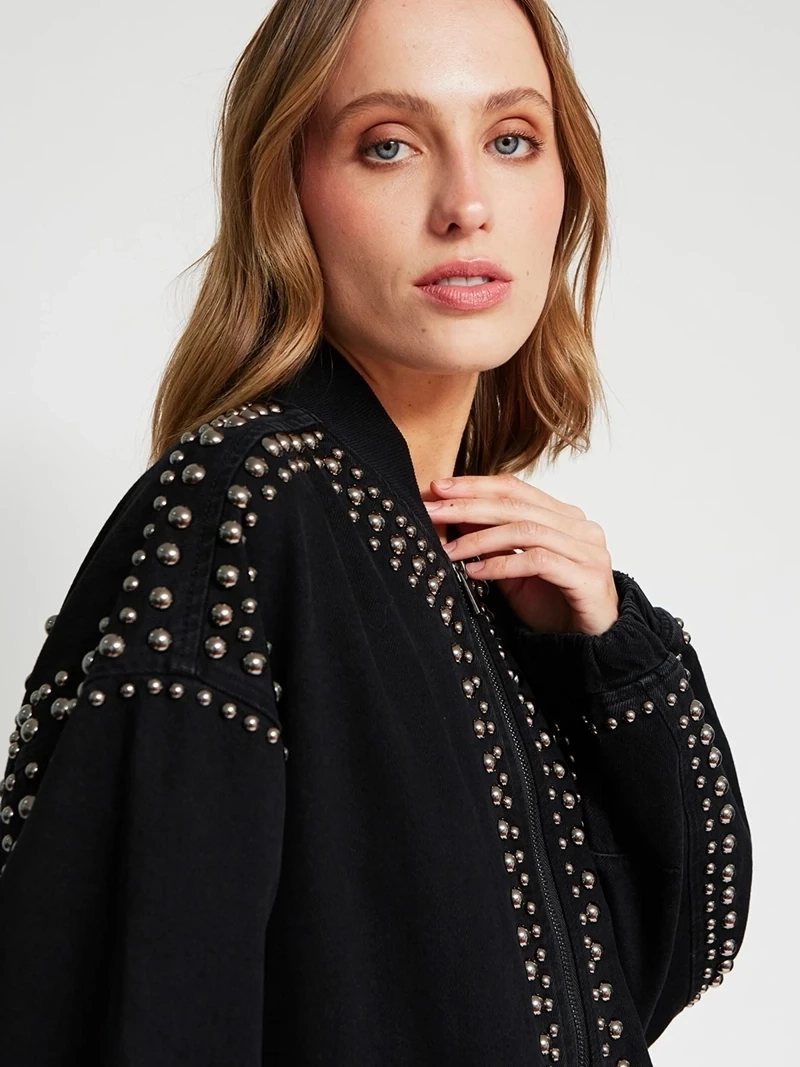 CHAQUETA MUJER MARIA CHER X MARQUIS ALGODÓN BOMBER TACHAS - 5