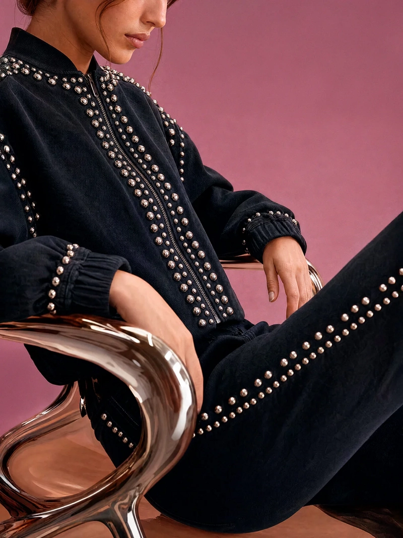 JEANS MUJER MARIA CHER X MARQUIS ALGODÓN FLARE TACHAS - 1
