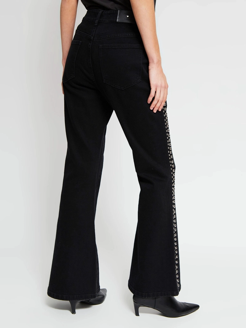 JEANS MUJER MARIA CHER X MARQUIS ALGODÓN FLARE TACHAS - 5